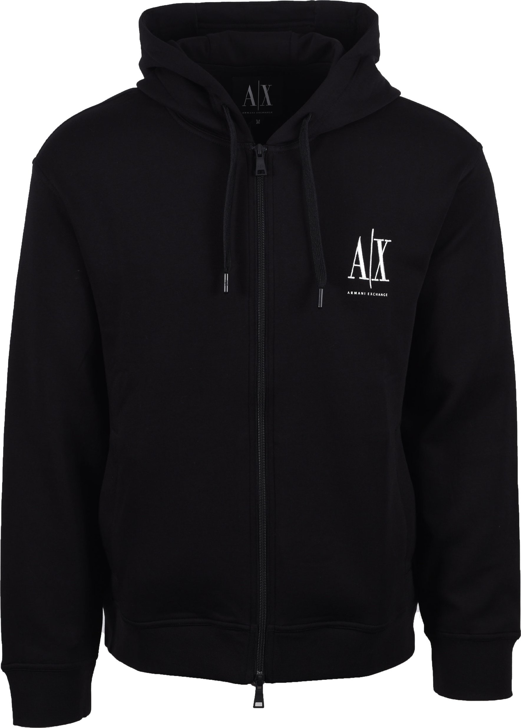 Thumbnail - Armani Exchange Jersey Kapuzen-Sweatshirt mit Reißverschluss Schwarz