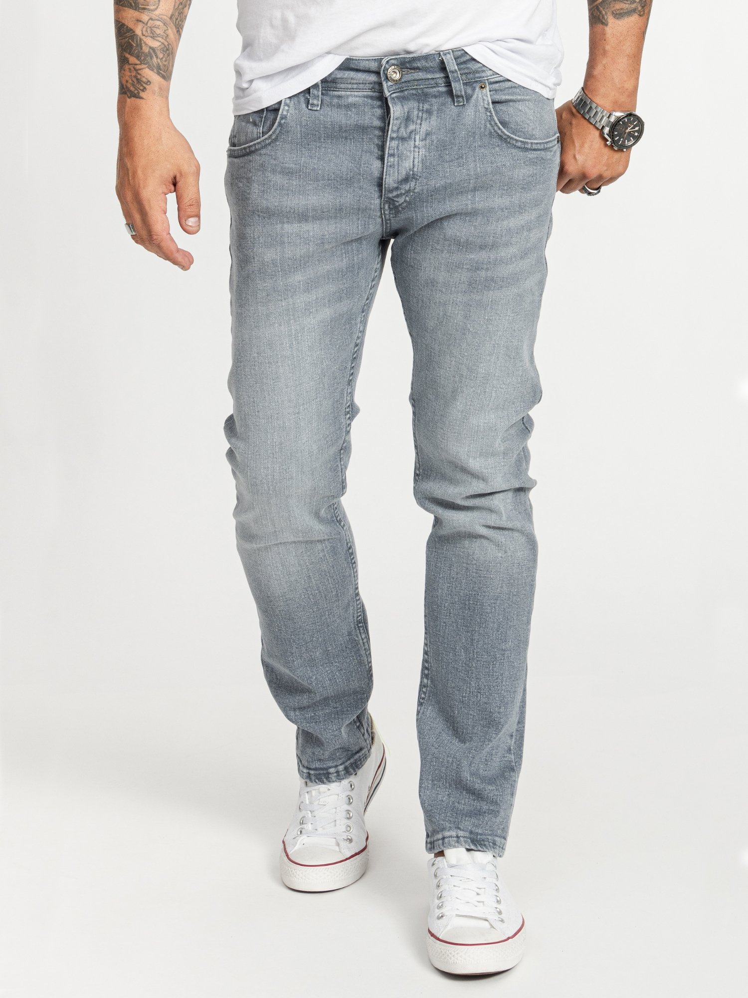 Thumbnail - Rock Creek Jeans Hellgrau