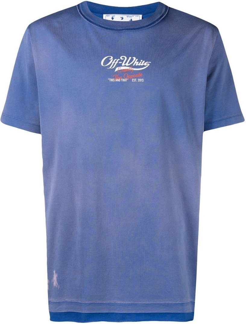 Off-White Wave Off Raw Slim Fit Lila T-Shirt