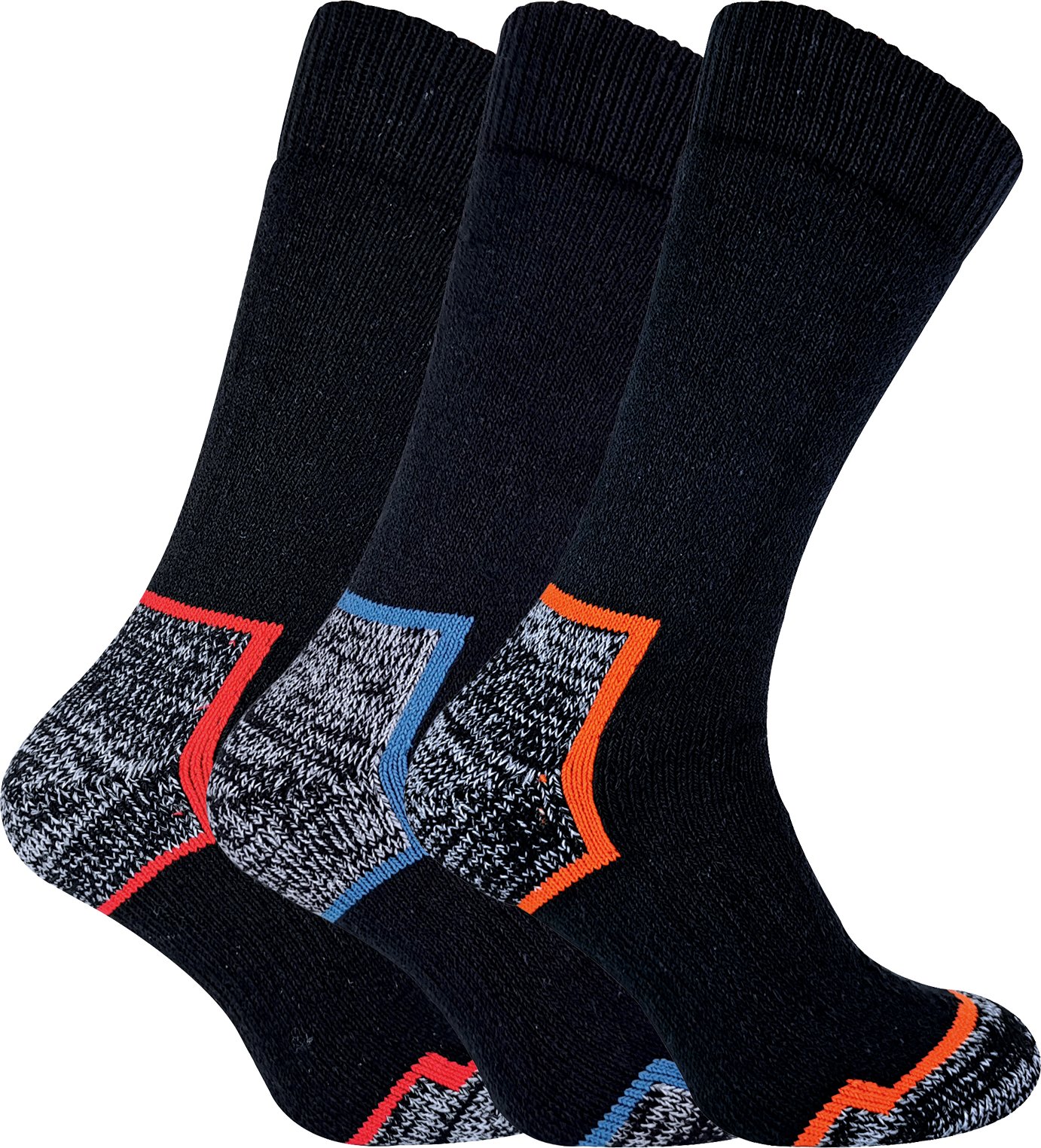 3 Paar Herren Heavy Duty Cotton Cushioned Work Boot Socken