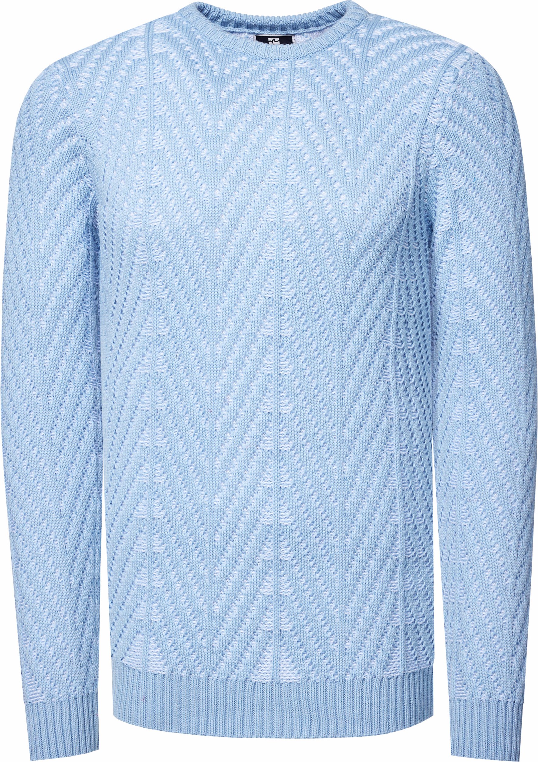 Grobstrick mit Muster Rundhals-Pullover