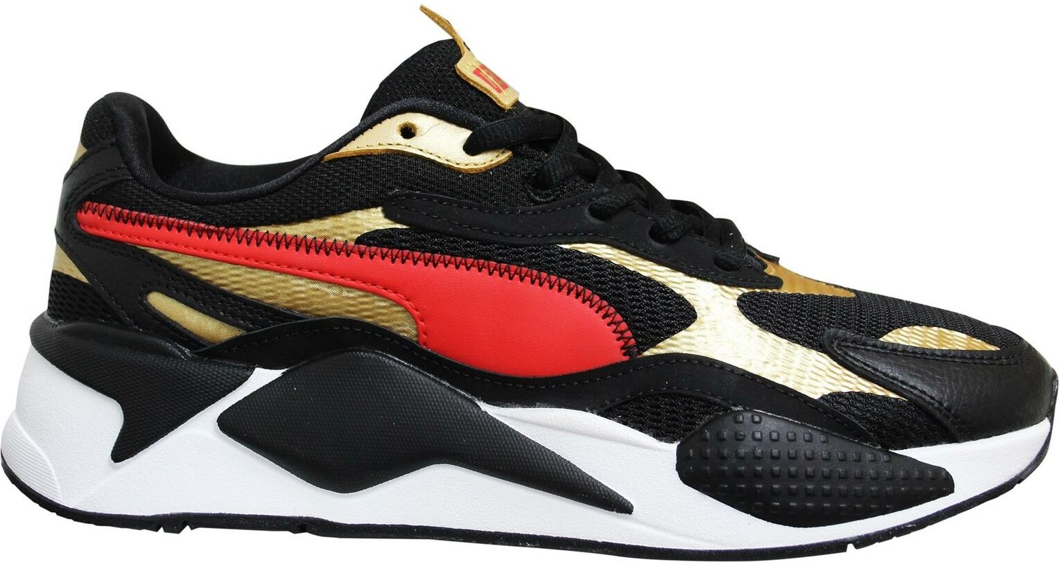 Puma RS-X3 CNY schwarzer rotes Gold Low-up-Herren-Trainer 373178 02