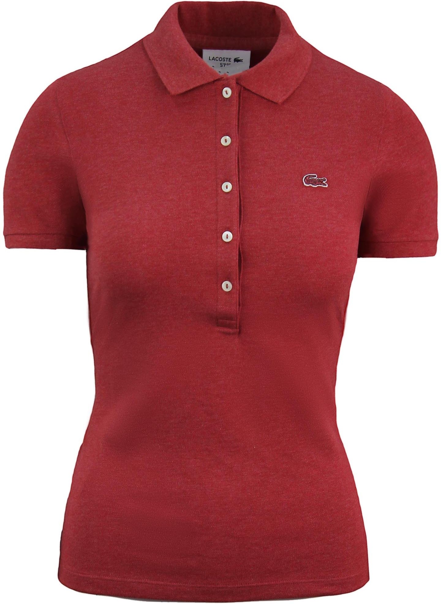 Lacoste Slim Fit Womens Rot Polo -Hemd