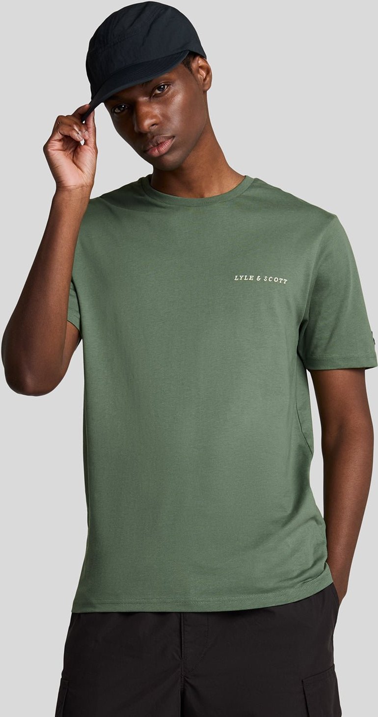 Lyle & Scott Besticktes T-Shirt - Grün
