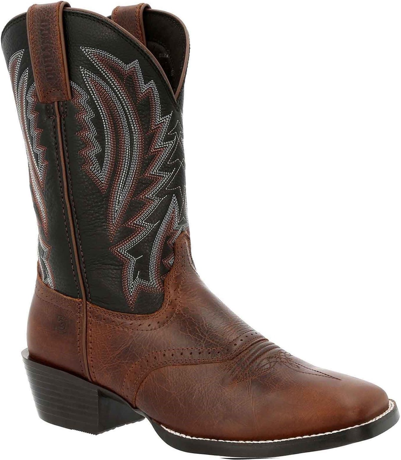 Thumbnail - Durango Westward Leder Herren Stiefel Dunkel Kastanie/Schwarz Onyx