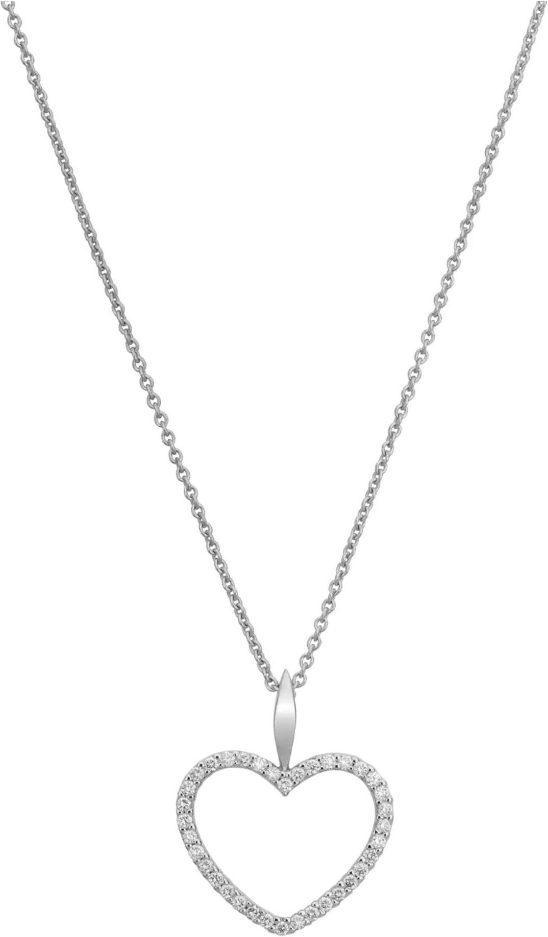 Lyomi Anhänger mit Kette 585/- Weißgold 36 synth. Diam. 0,24ct.