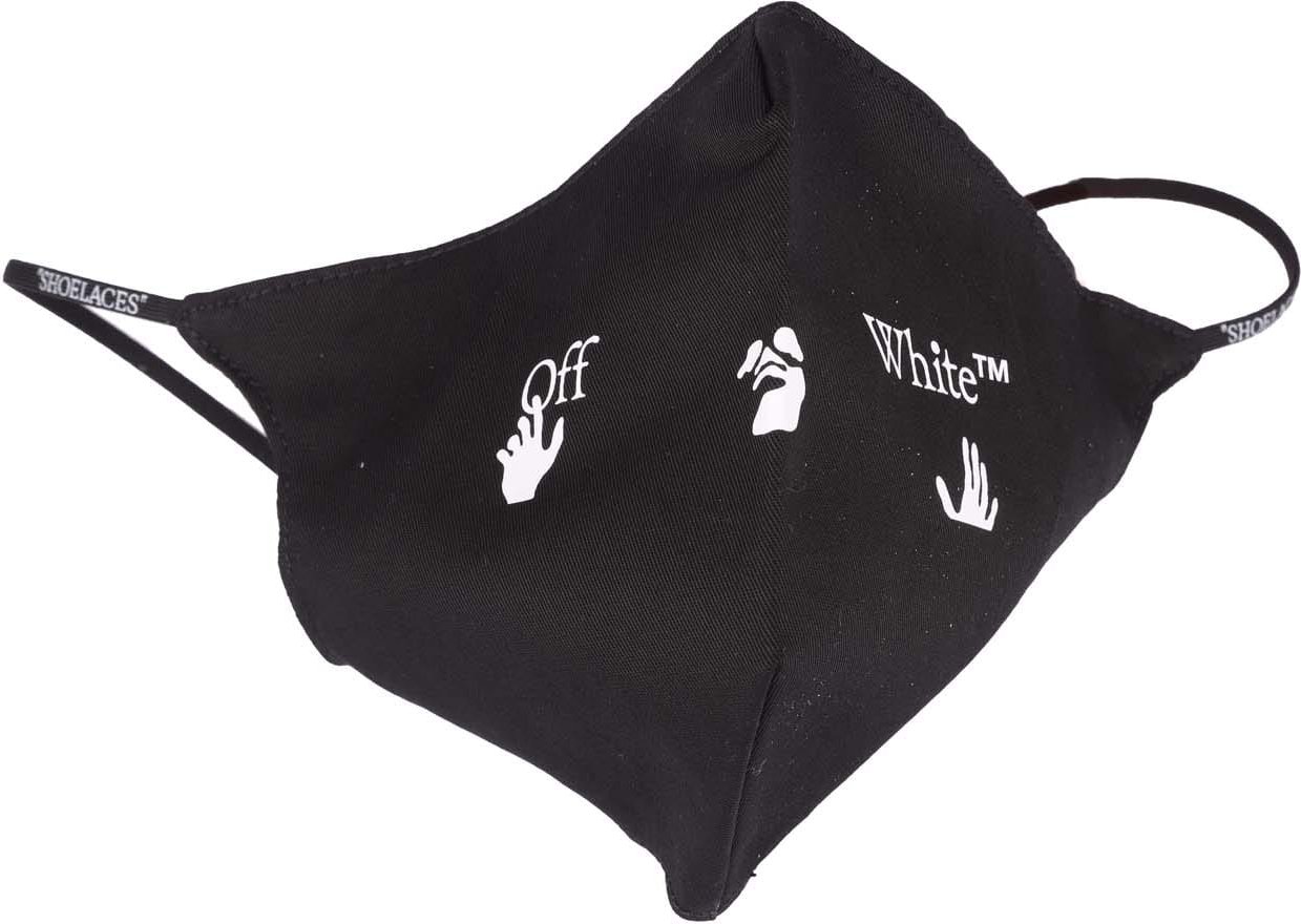 Zubehör Off White Schwimmende einfache Maske in Schwarz-Weiß