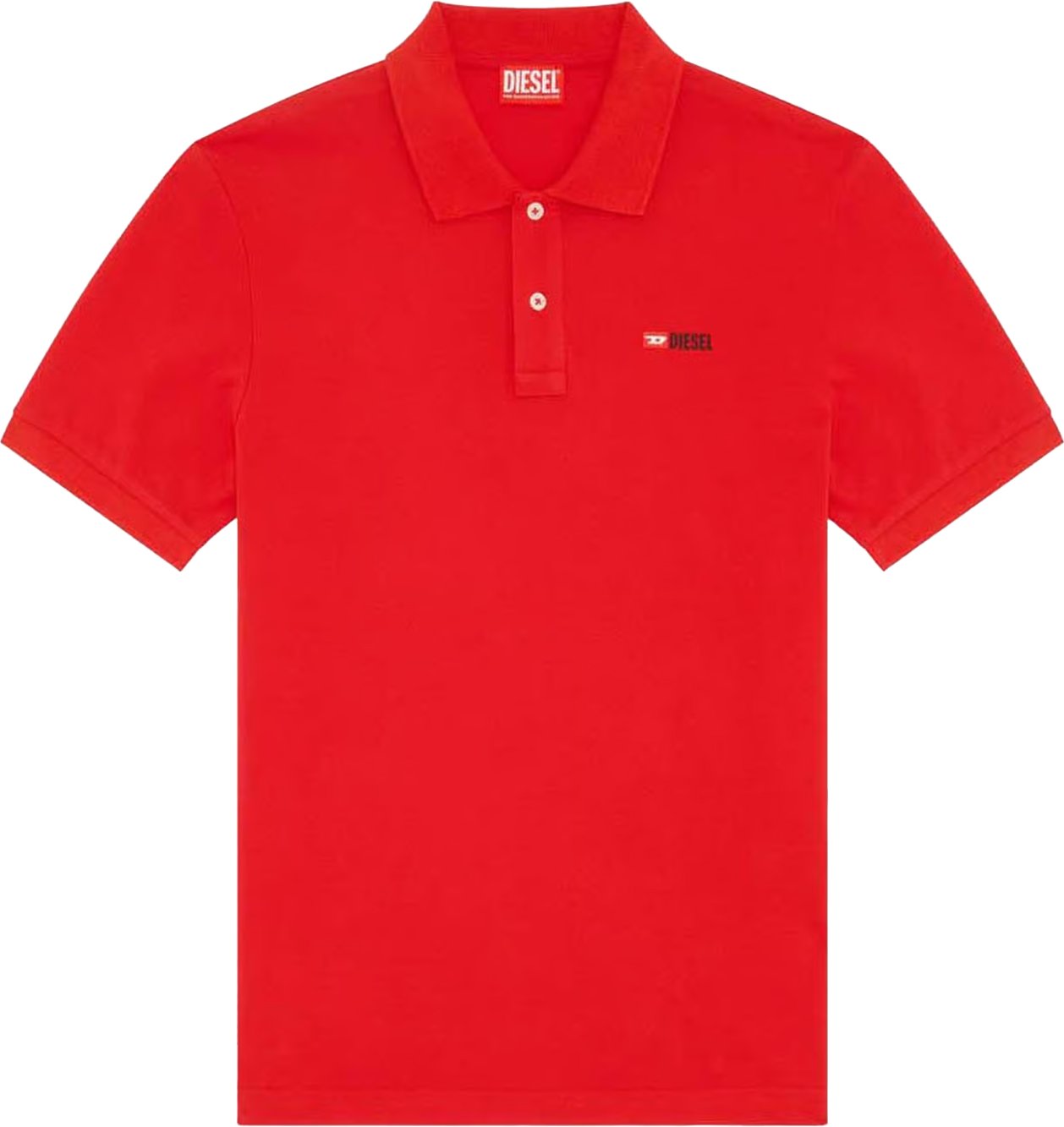Thumbnail - Diesel Unisex Erwachsene T Smith Div New D Logo Polo-Shirt (Rot)