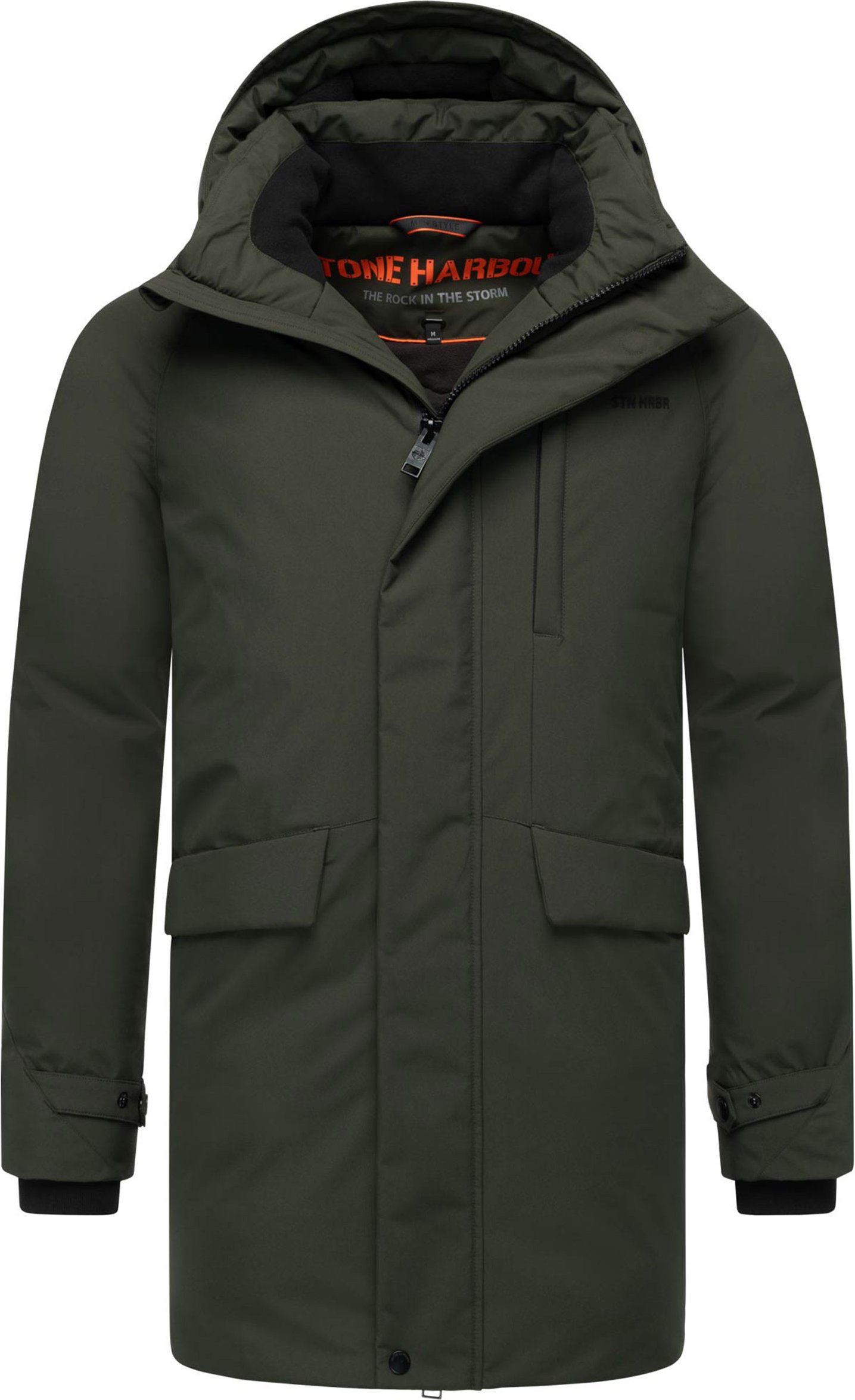 Stone Harbour Herren Winterjacke Emriis mit Fleecefutter & Kapuze