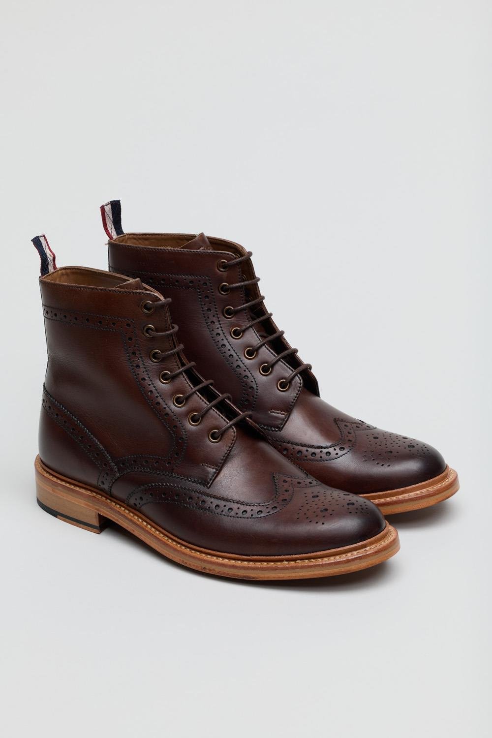 Ben Sherman Arthur Braune Herrenstiefel Aus Leder