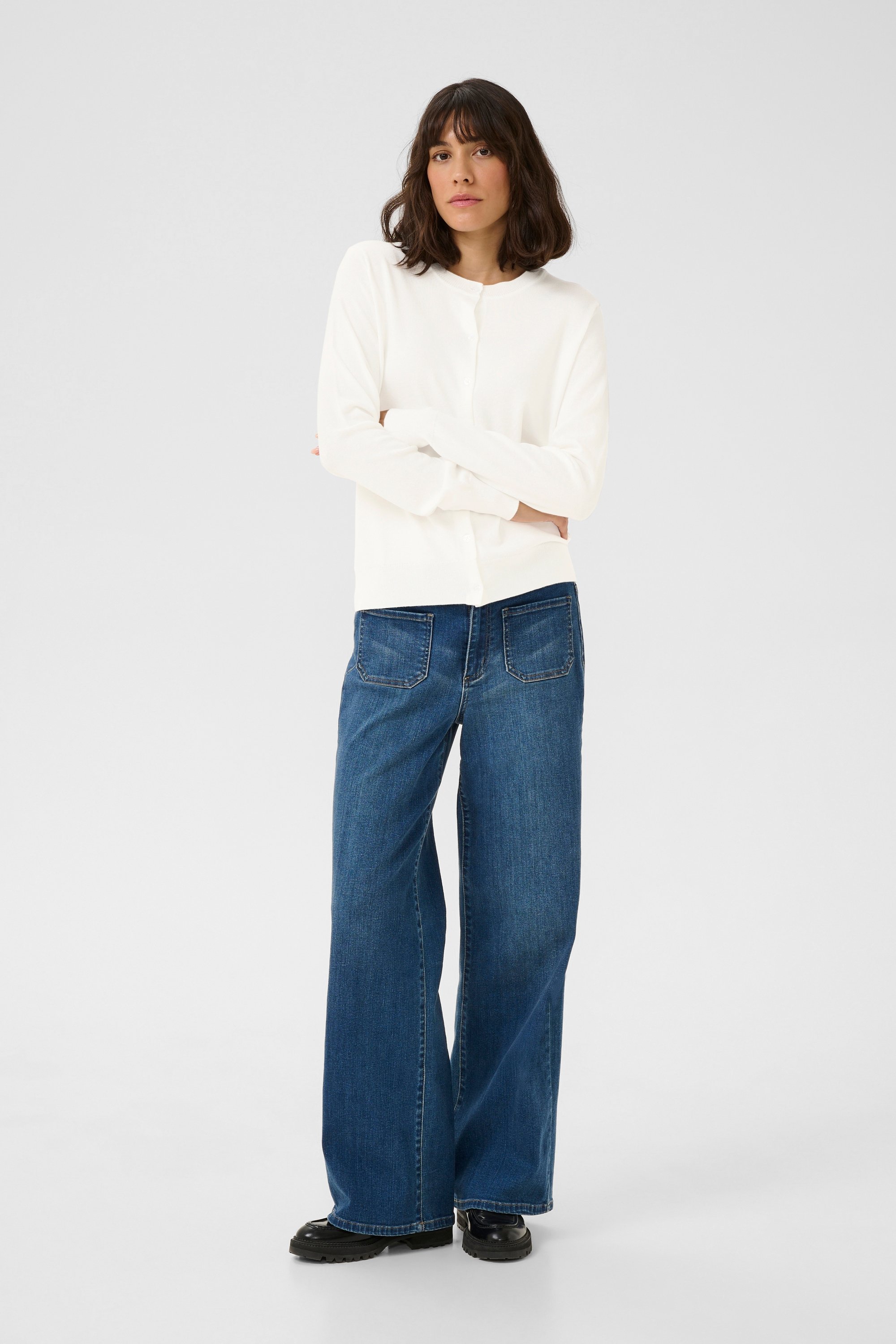 Strickjacke Regular fit white