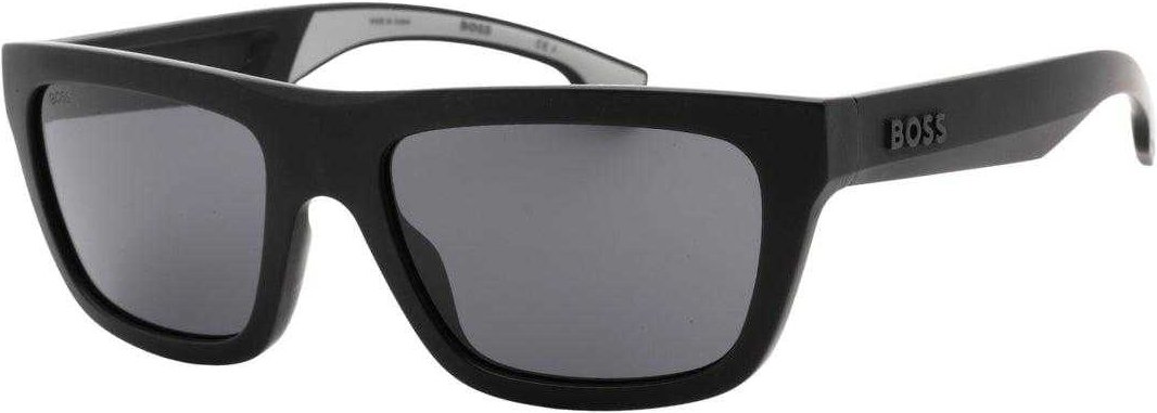 Hugo Boss - "1450 0O6W IR" Sonnenbrille für Herren, Matt (Schwarz/Grau)