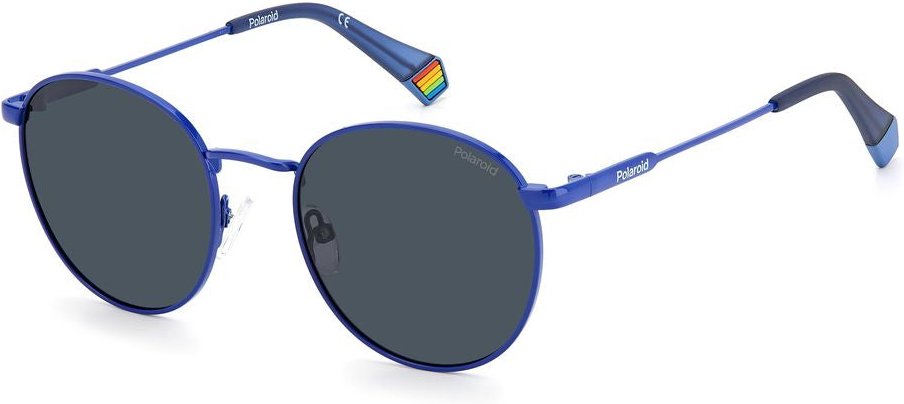 Polaroid Blaue Sonnenbrille aus Edelstahl