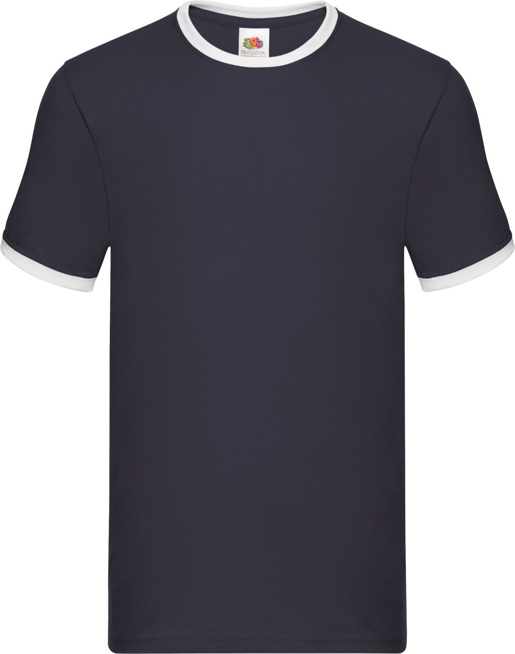 Fruit of the Loom - T-Shirt Ringer-Stil für Herren/Damen Unisex (Marineblau/Weiß)