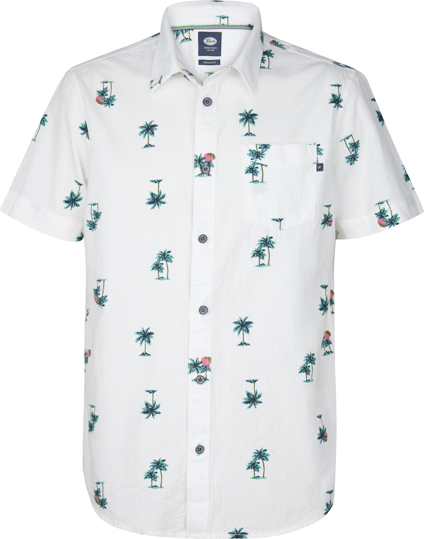 Petrol Industries - Hemd mit Allover-Muster Coralshore Herren - Weiß