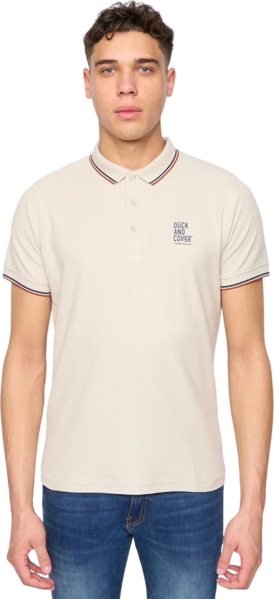 Duck and Cover - "Melports" Poloshirt für Herren (Naturweiß)