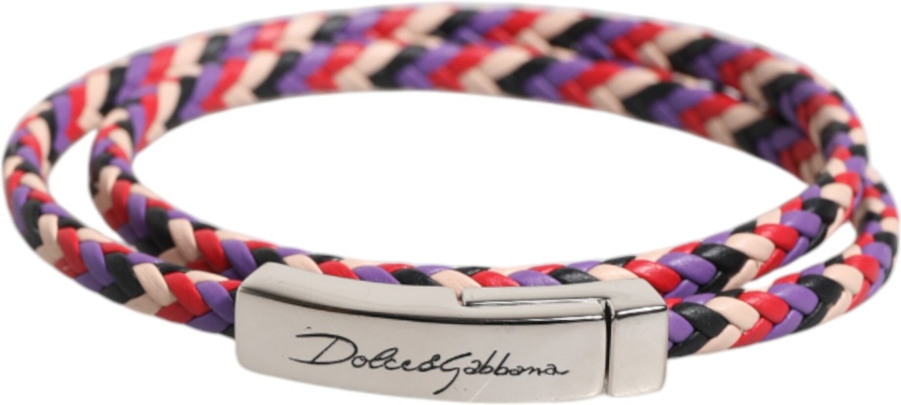 Geflochtenes Lederarmband mit Magnetverschluss