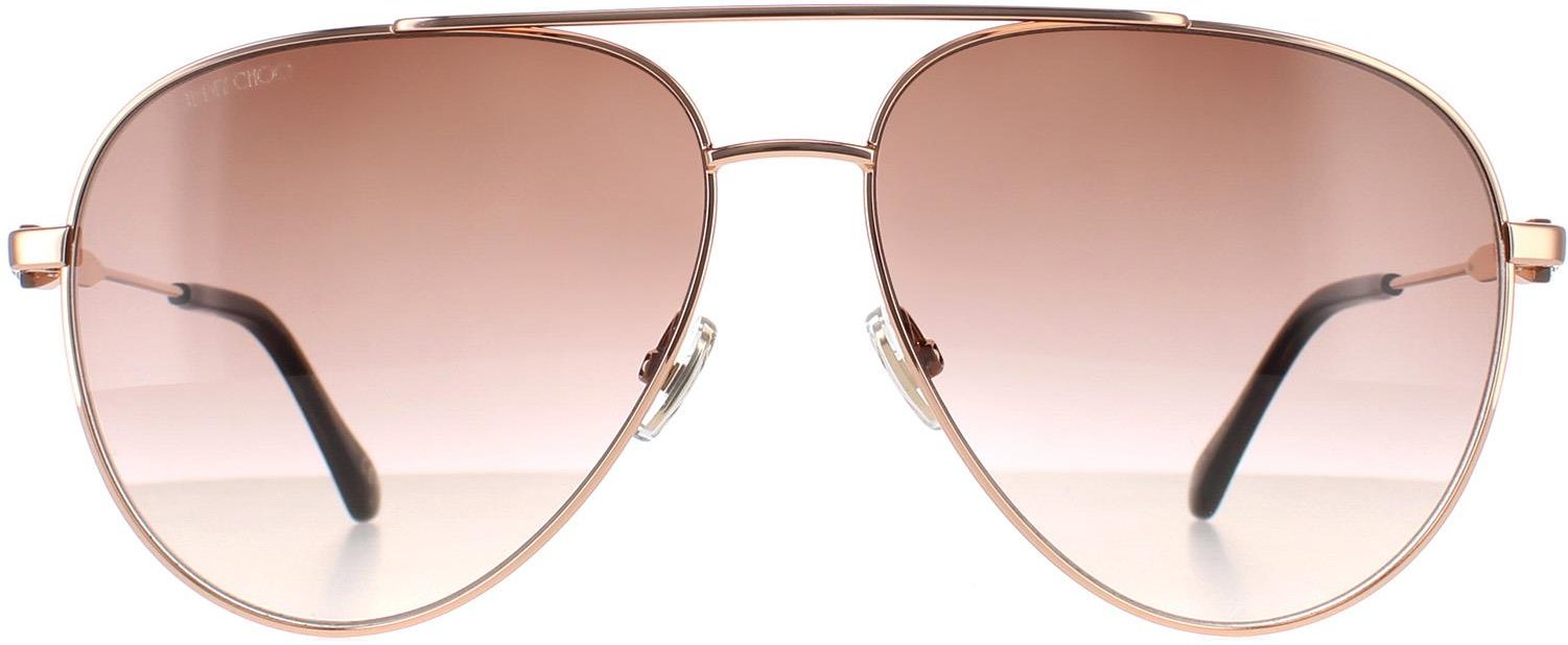 Jimmy Choo Pilotenbrille Damen Gold Kupfer Braun Farbverlauf OLLY/S