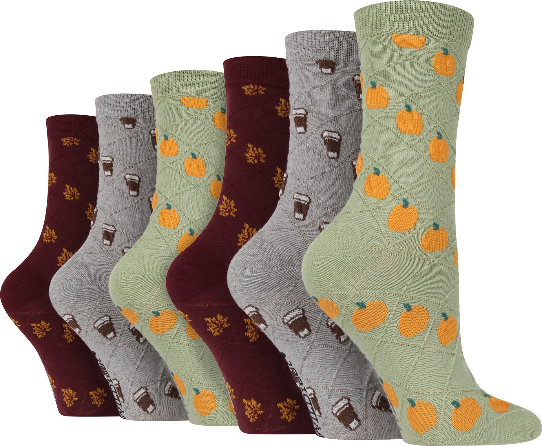 6 Paar Multipack Damen Herbst Socken | Wildfeet | Cute Novelty Design gestrickt Boot Socken - Herbst