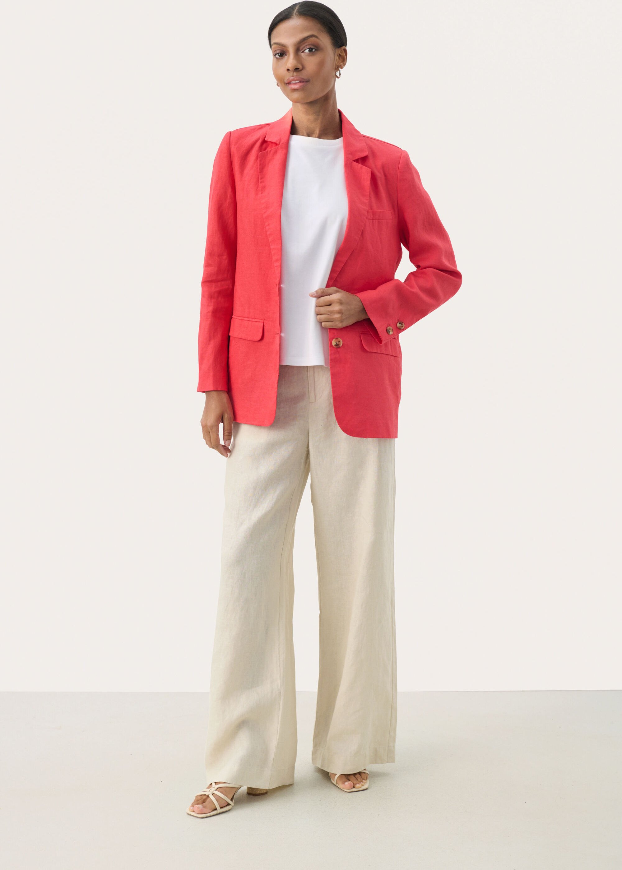 Blazer Gerade Passform Bittersweet red