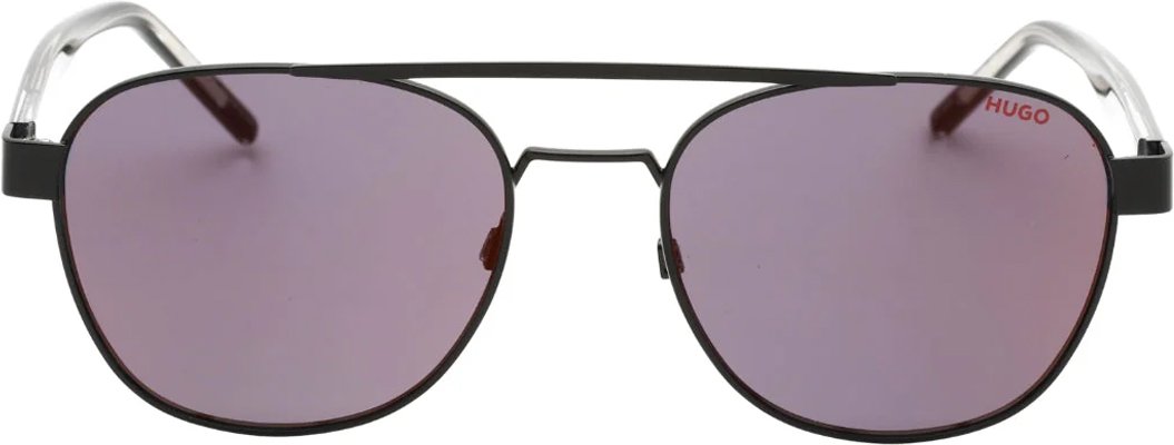 Hugo Boss - "HG 1196/S 003 AO" Sonnenbrille für Herren (Matt Schwarz/Rot)