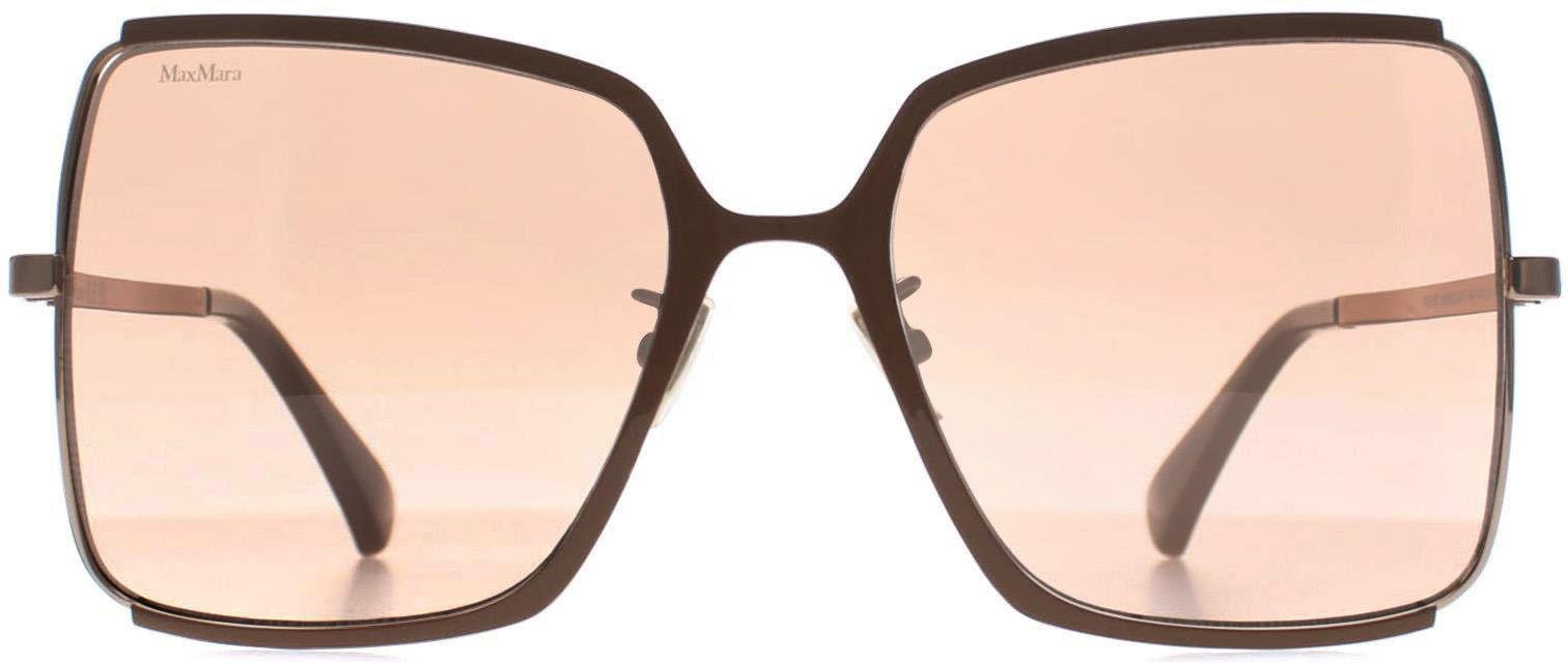 Max Mara Square Womens Shiny Light Bronze Roviex Braun Gradient MM0070-H