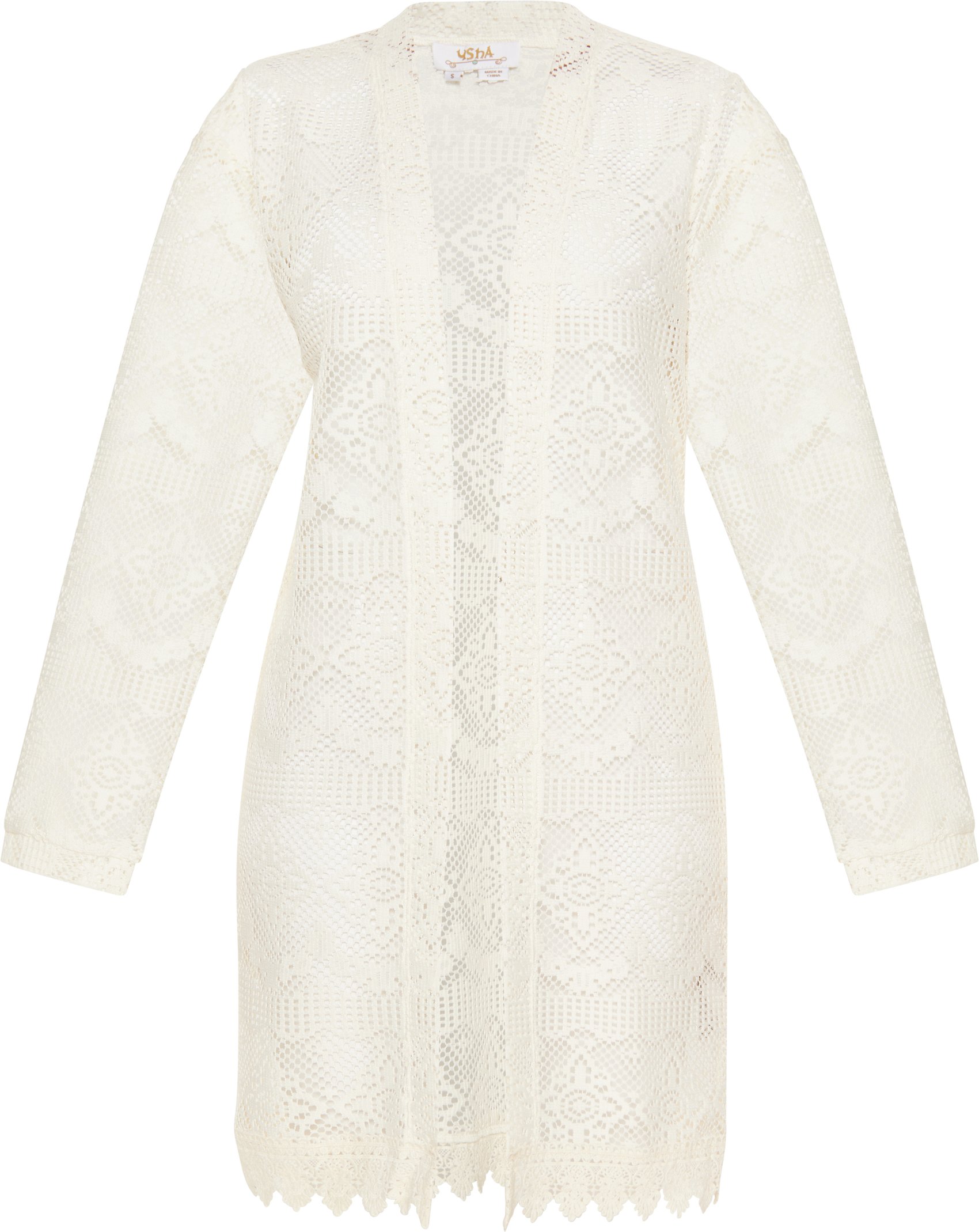 usha Strickjacke Frauen cremefarben