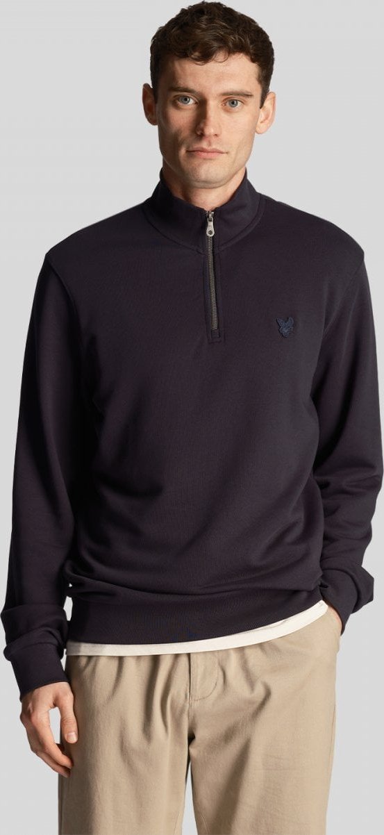 Lyle & Scott Sweatshirt mit 1/4-Reißverschluss – Marineblau