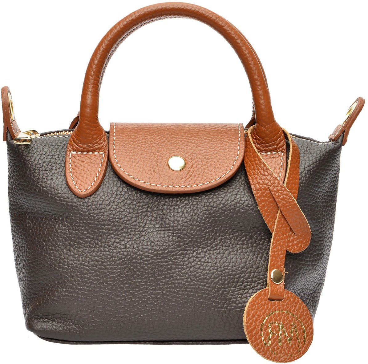 Roberta M Bordeaux Leder Tasche