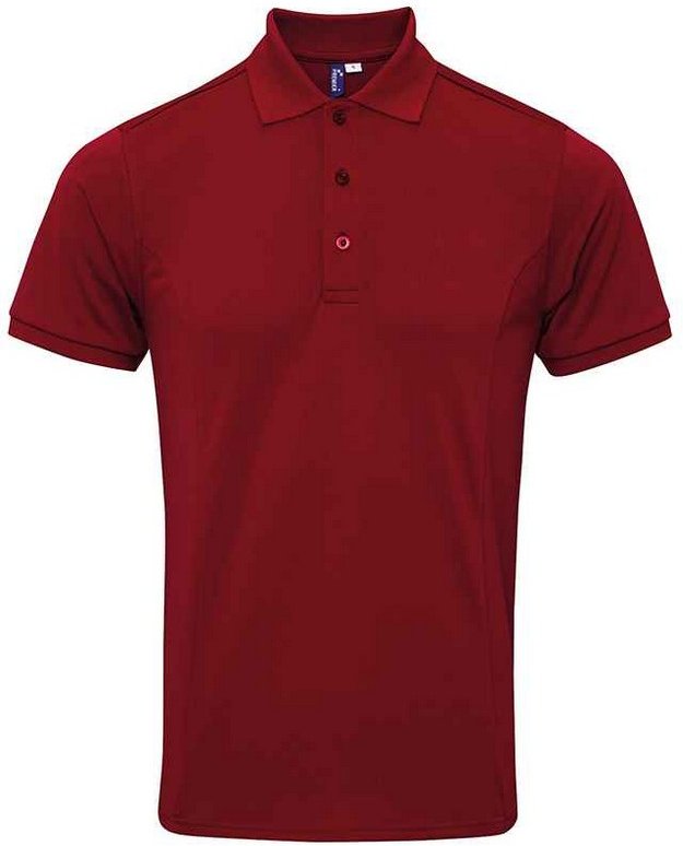 Premier Herren Coolchecker Plus Pique Polo T-Shirt (Burgunderrot)