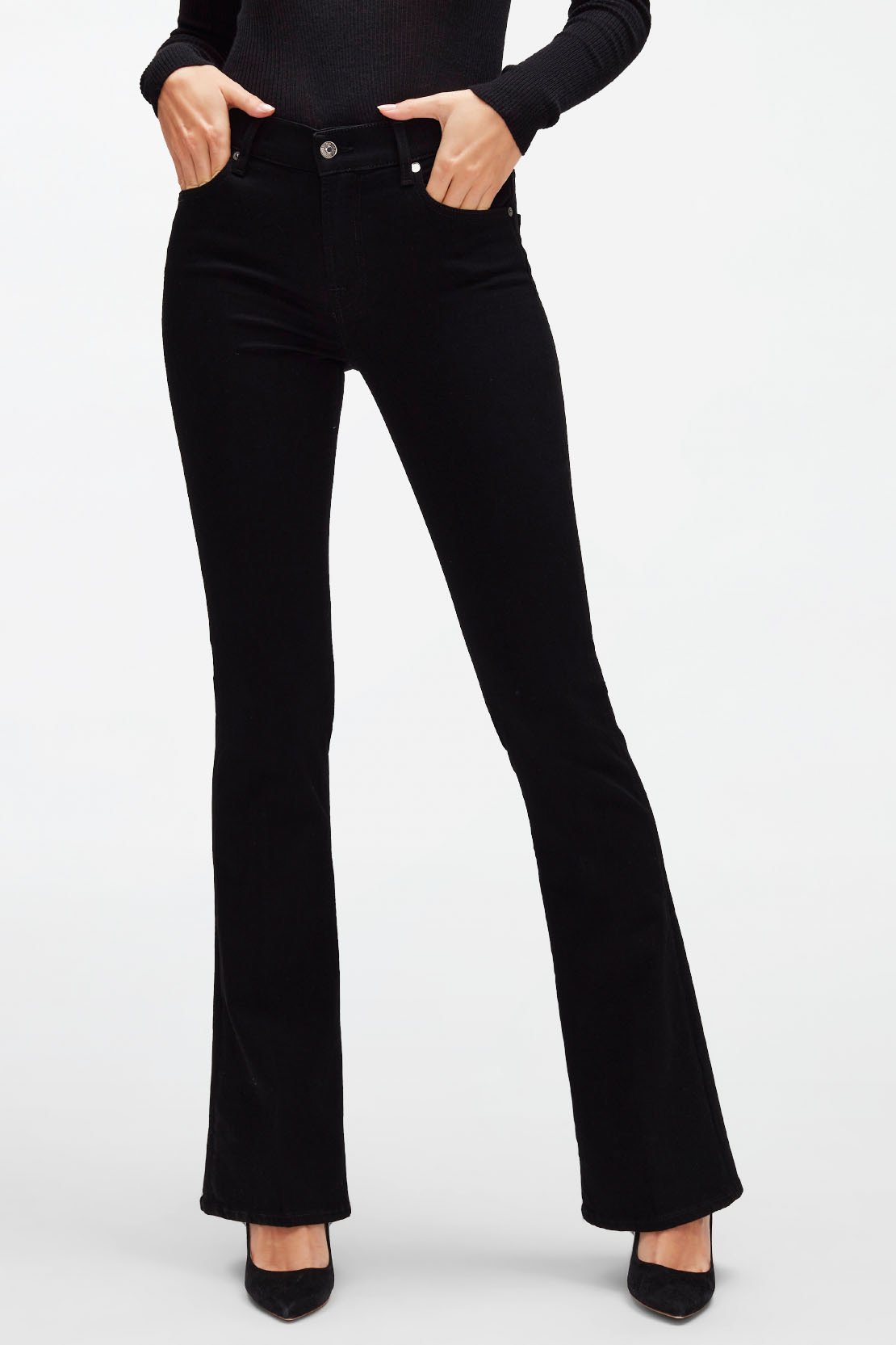 Damen Jeans Bootcut Bootcut Fit