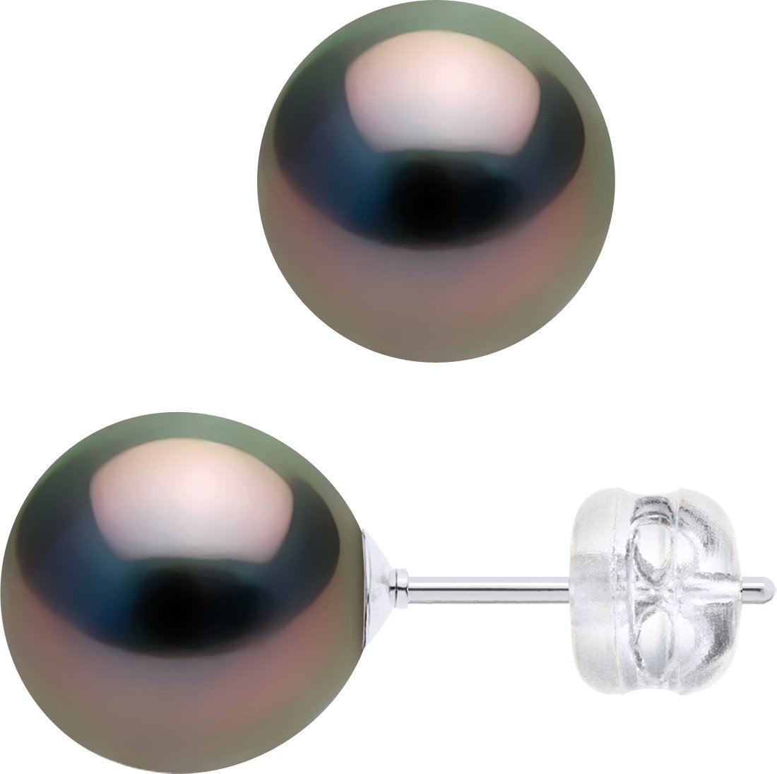 DIADEMA - Ohrringe - Weißgold und echte Tahiti-Perlen