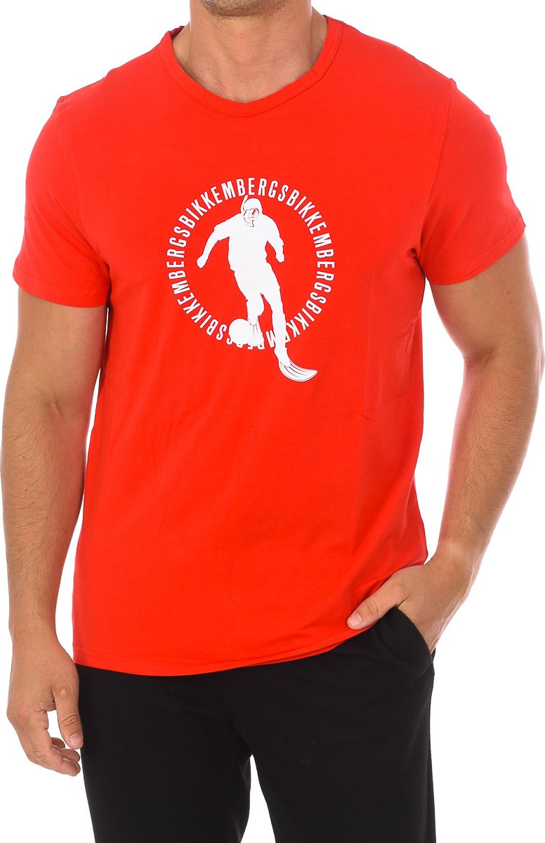 PUPINO Herren Kurzarm Rundhals T-Shirt BKK1MTS02