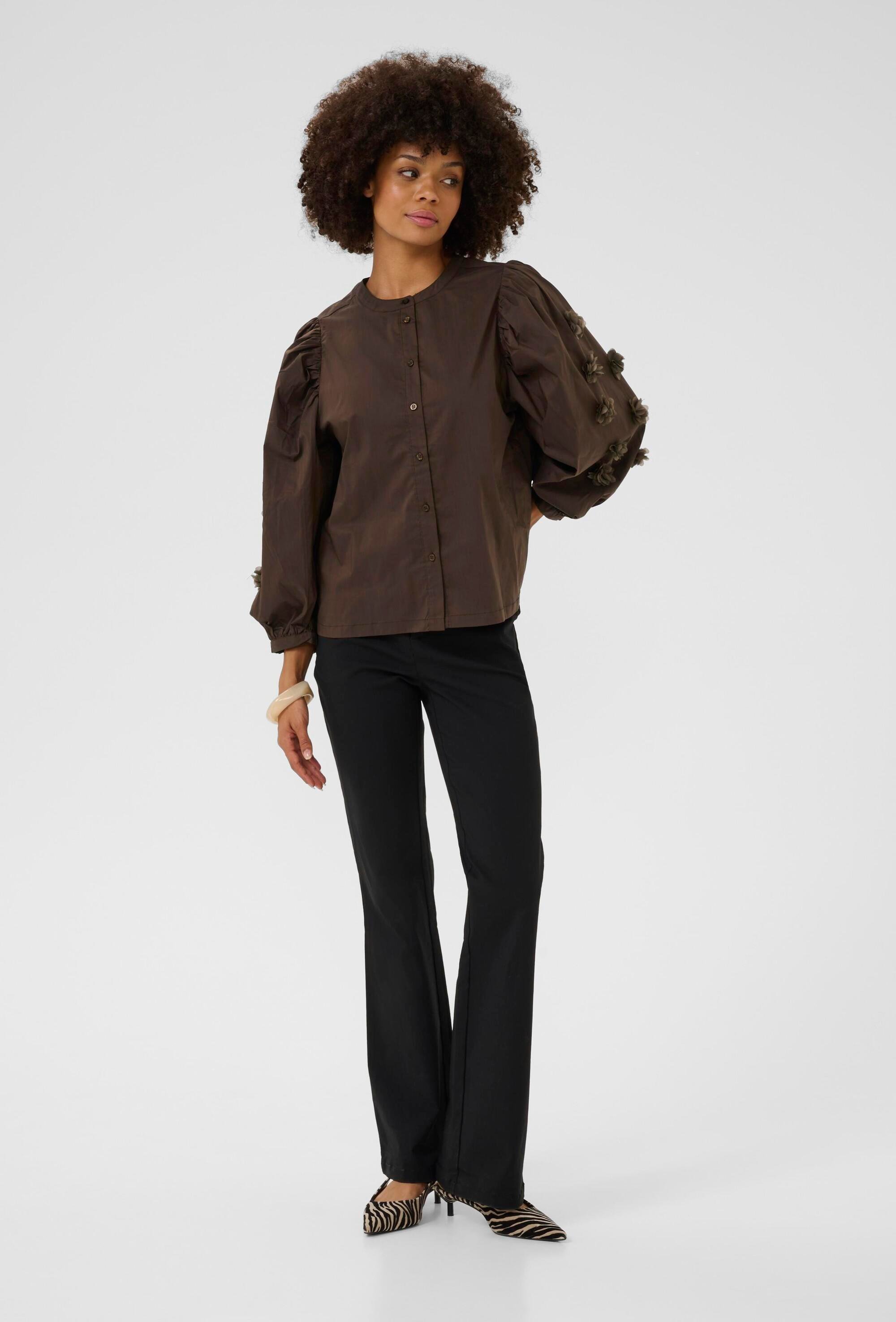 Langarm-Hemd CUelna Langarm-Hemd Relaxed fit dark brown