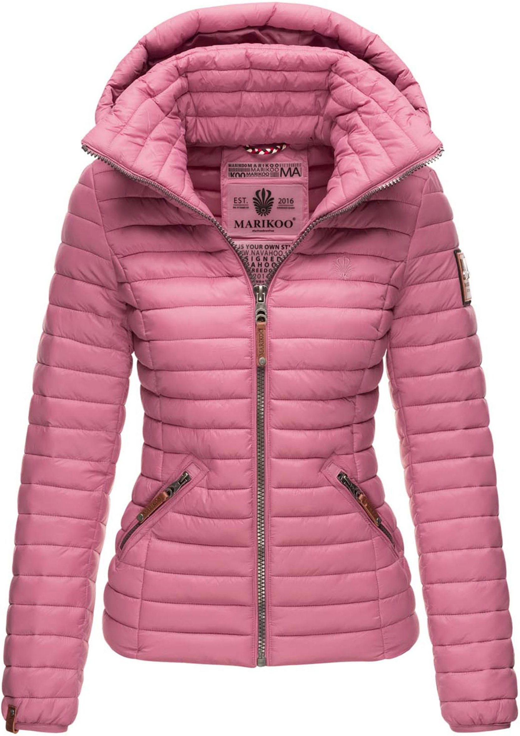 Thumbnail - Marikoo Damen Steppjacke – Löwenbaby, leicht mit abnehmbarer Kapuze