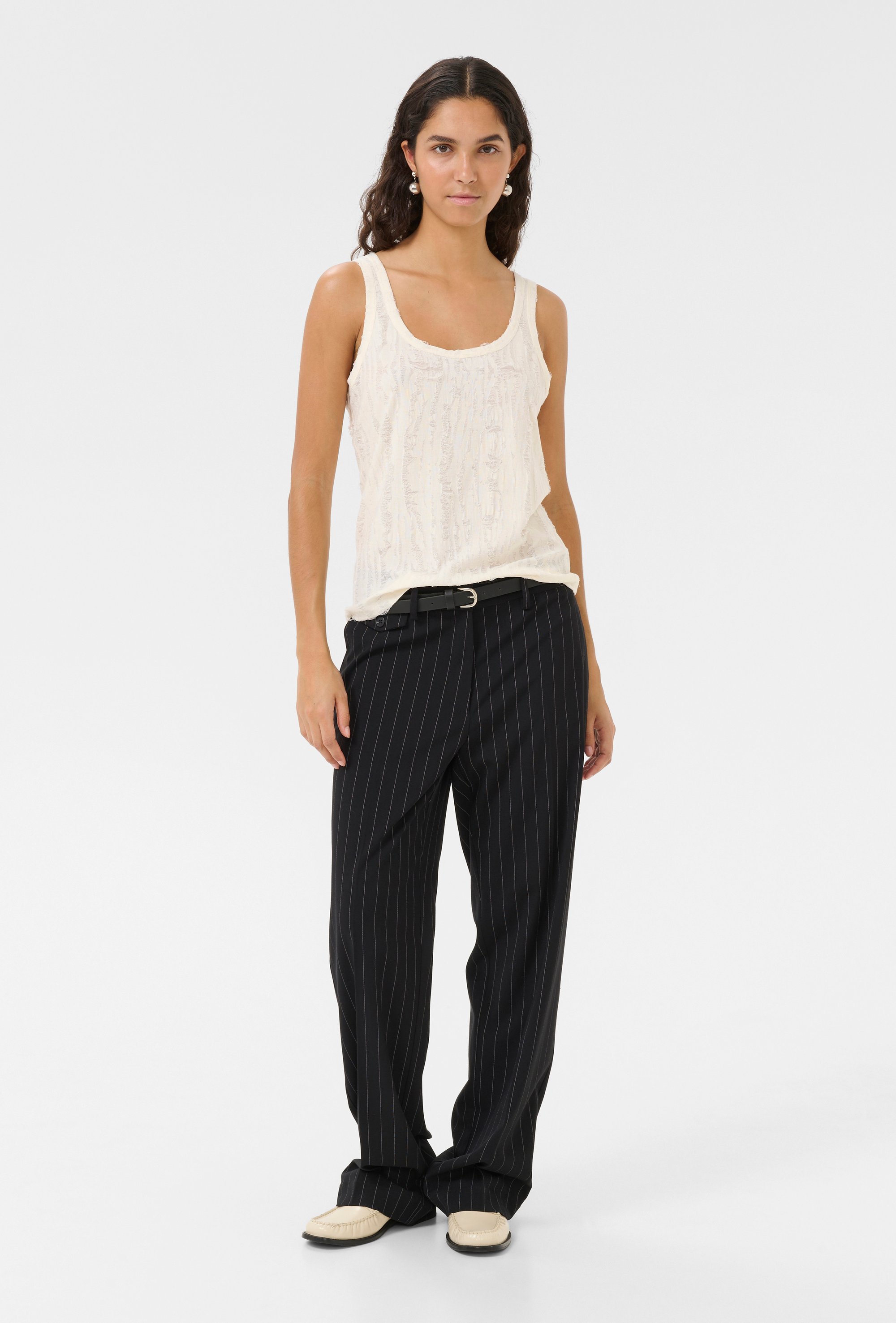 Jerseytop KBAlessia Slim fit white