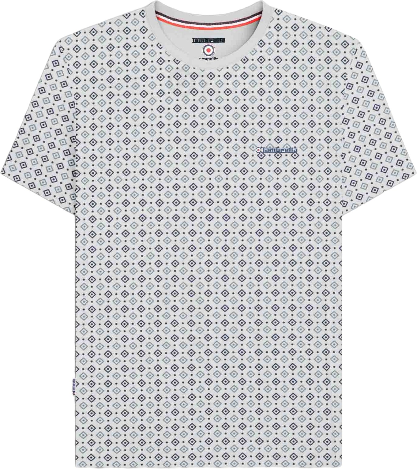 Lambretta - "SS25" T-Shirt für Herren (Weiß/Rauchblau)