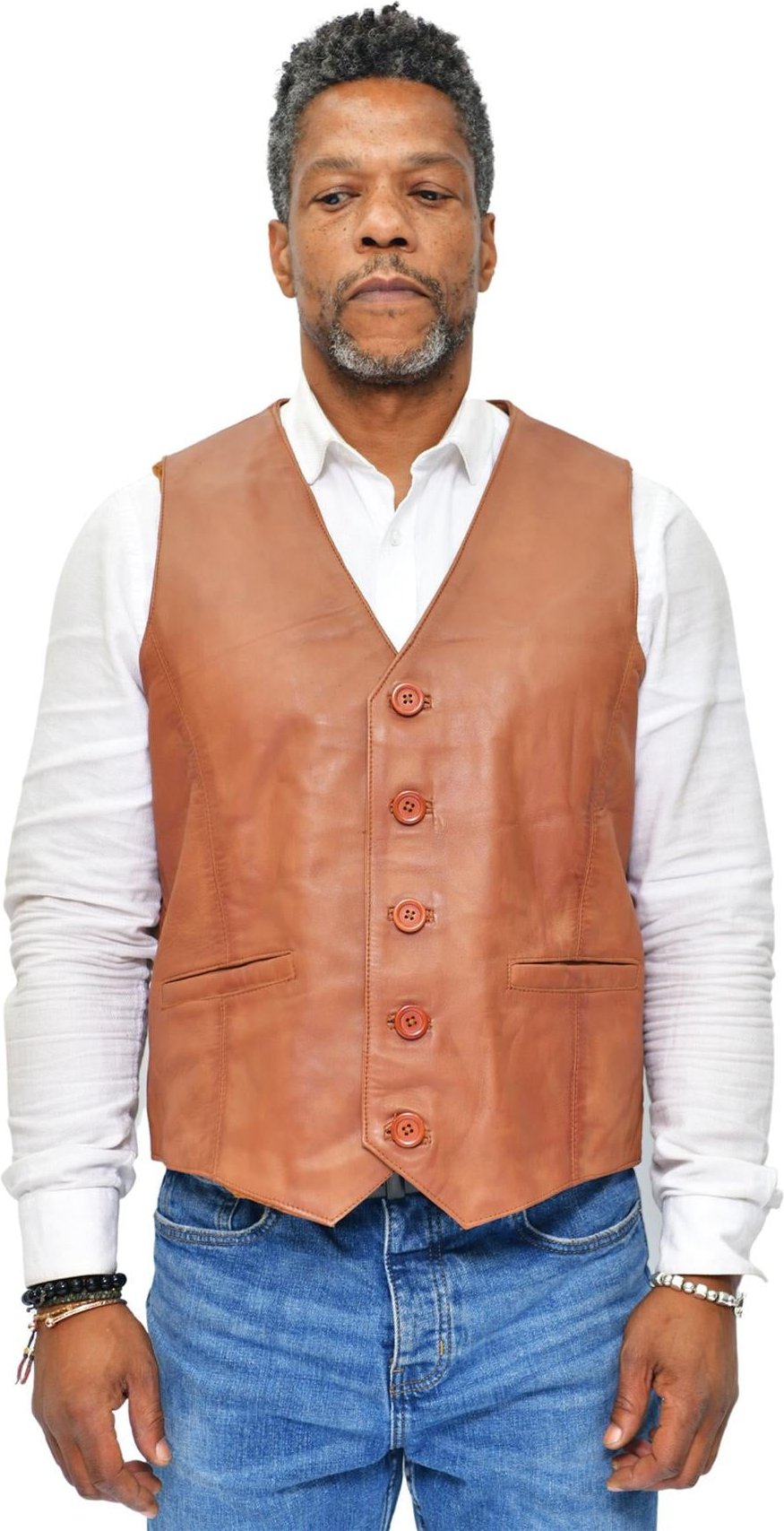 Klassische Herren-Lederweste-Chester