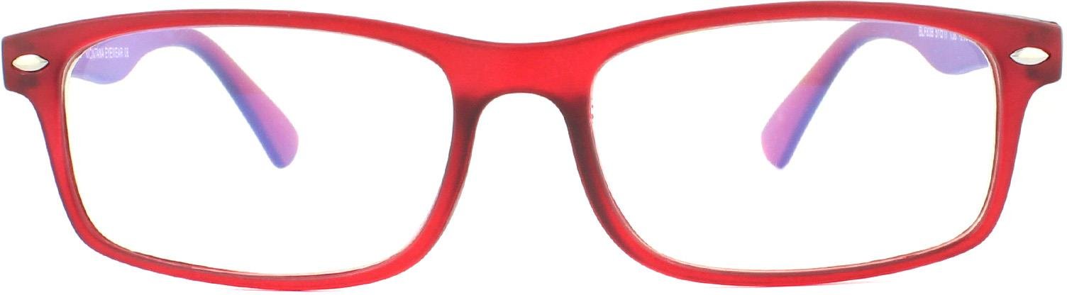 Thumbnail - Montana Lesebrille BLF83-B Matte Rot Burgund Blau Light Block +3.00