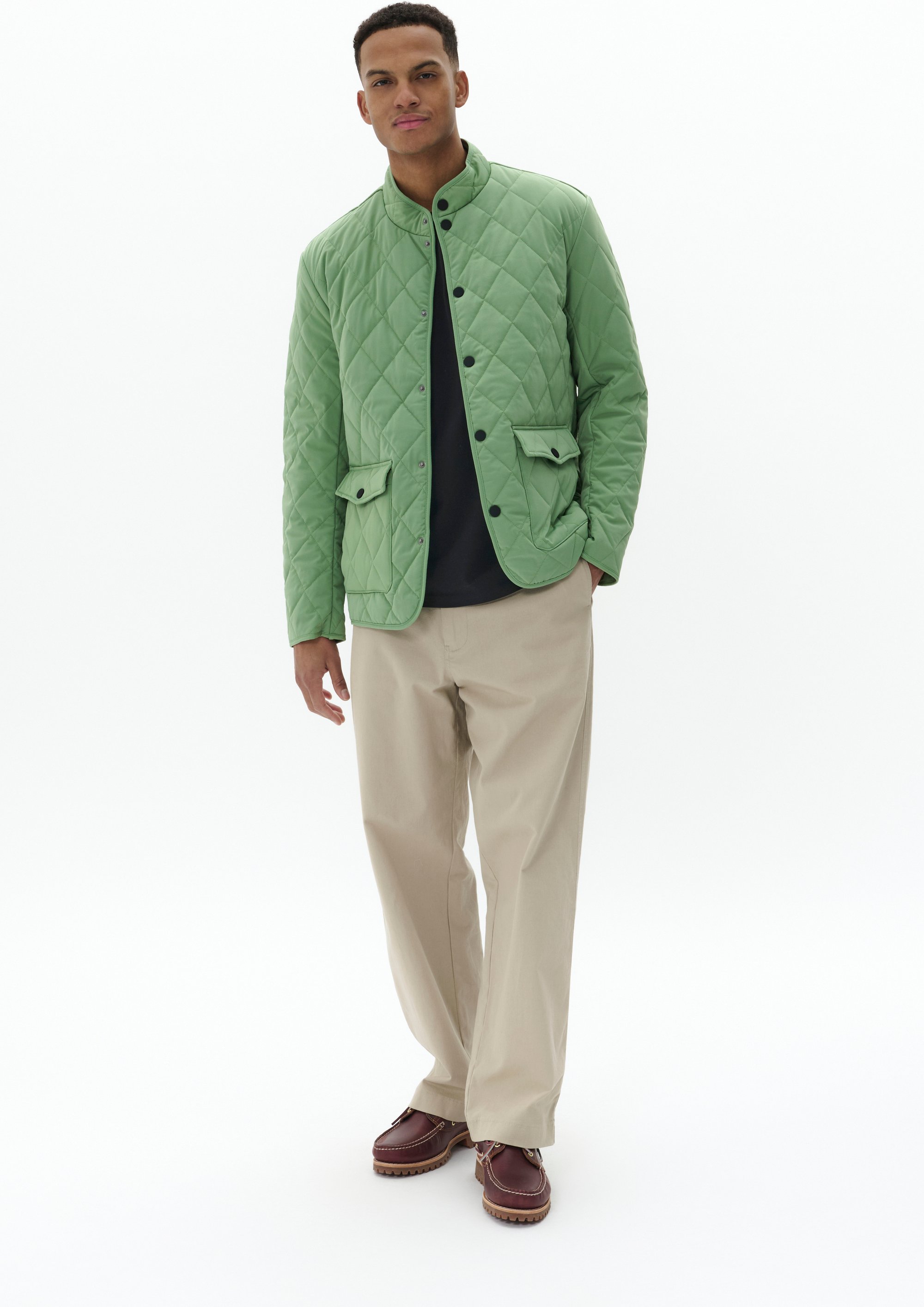 Thumbnail - Jacke Gerade Passform light green