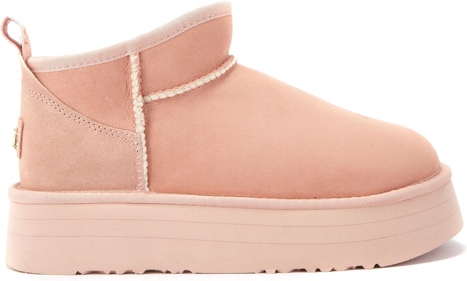 Gemütliche, ultrakurze Plateau-Rosenstiefel