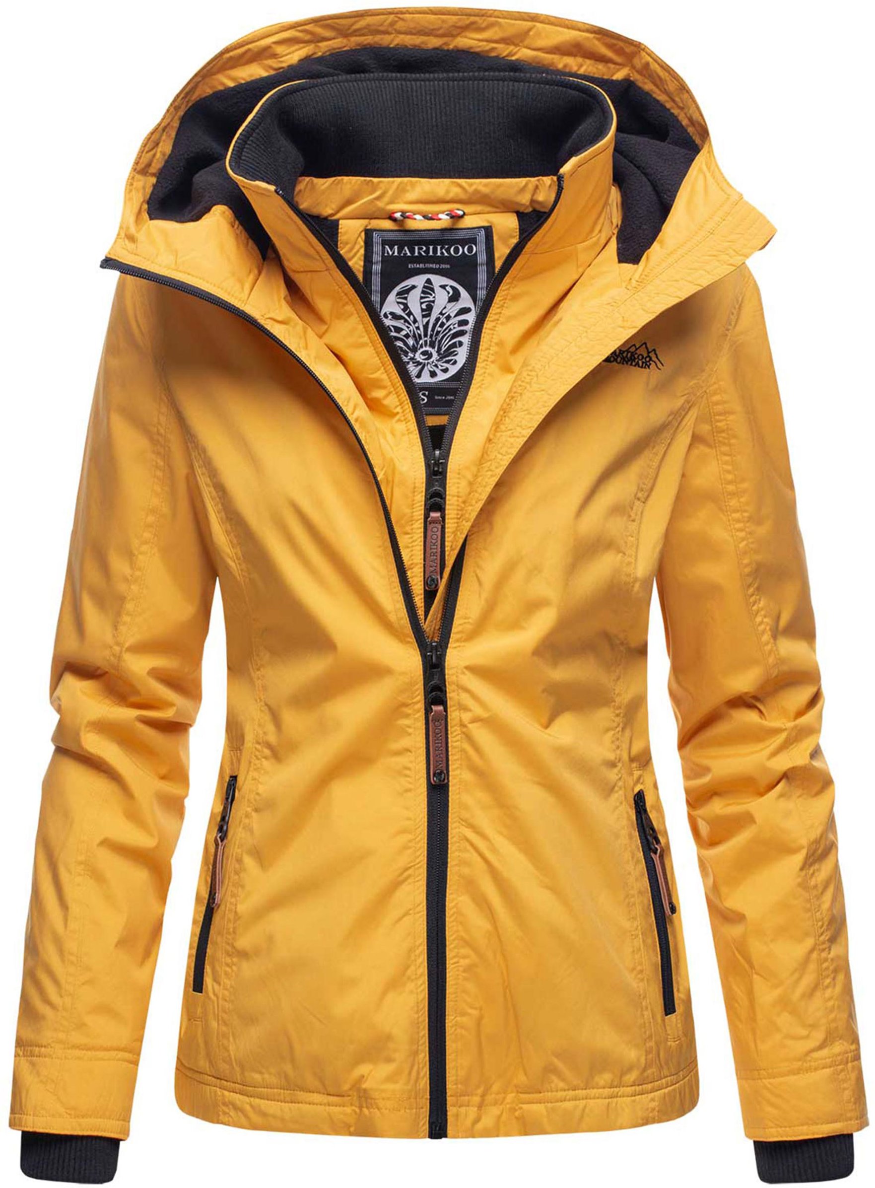 Marikoo Damen Übergangsjacke Erdbeere mit Doppelkragen & Fleece-Innenfutter