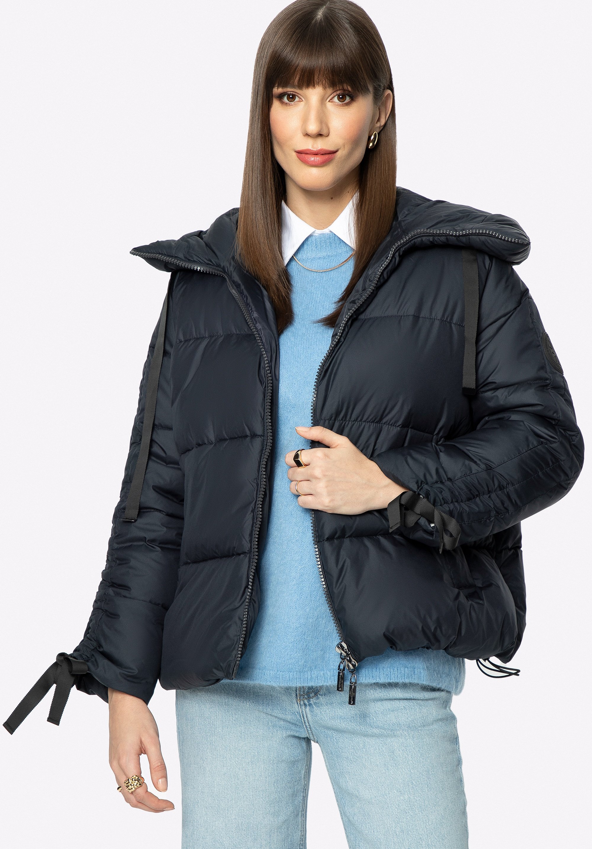 Wittchen Damen-Steppjacke im Oversize-Schnitt mit Bündchen an den Ärmeln