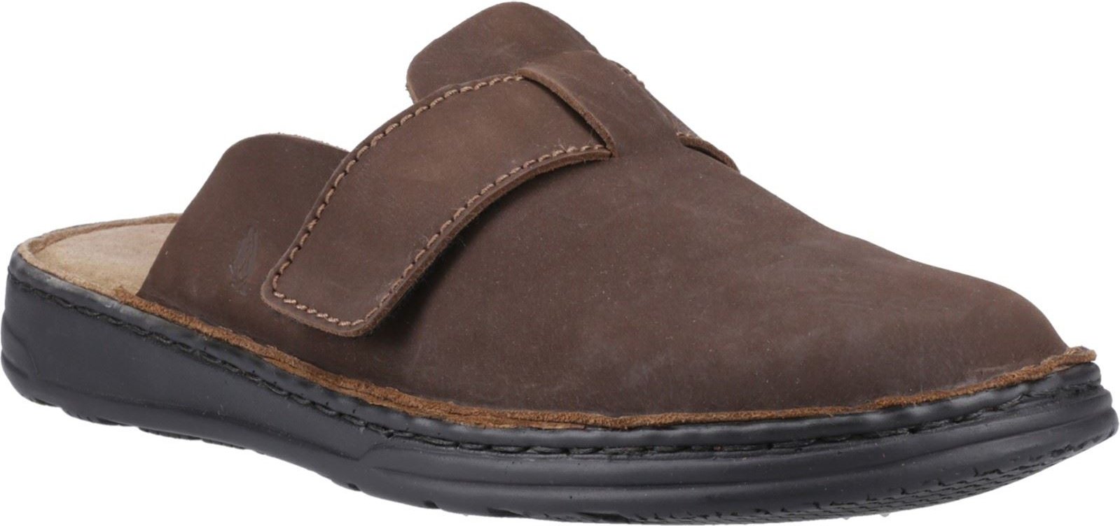Hush Puppies Edward Leder Herren Braune Clogs