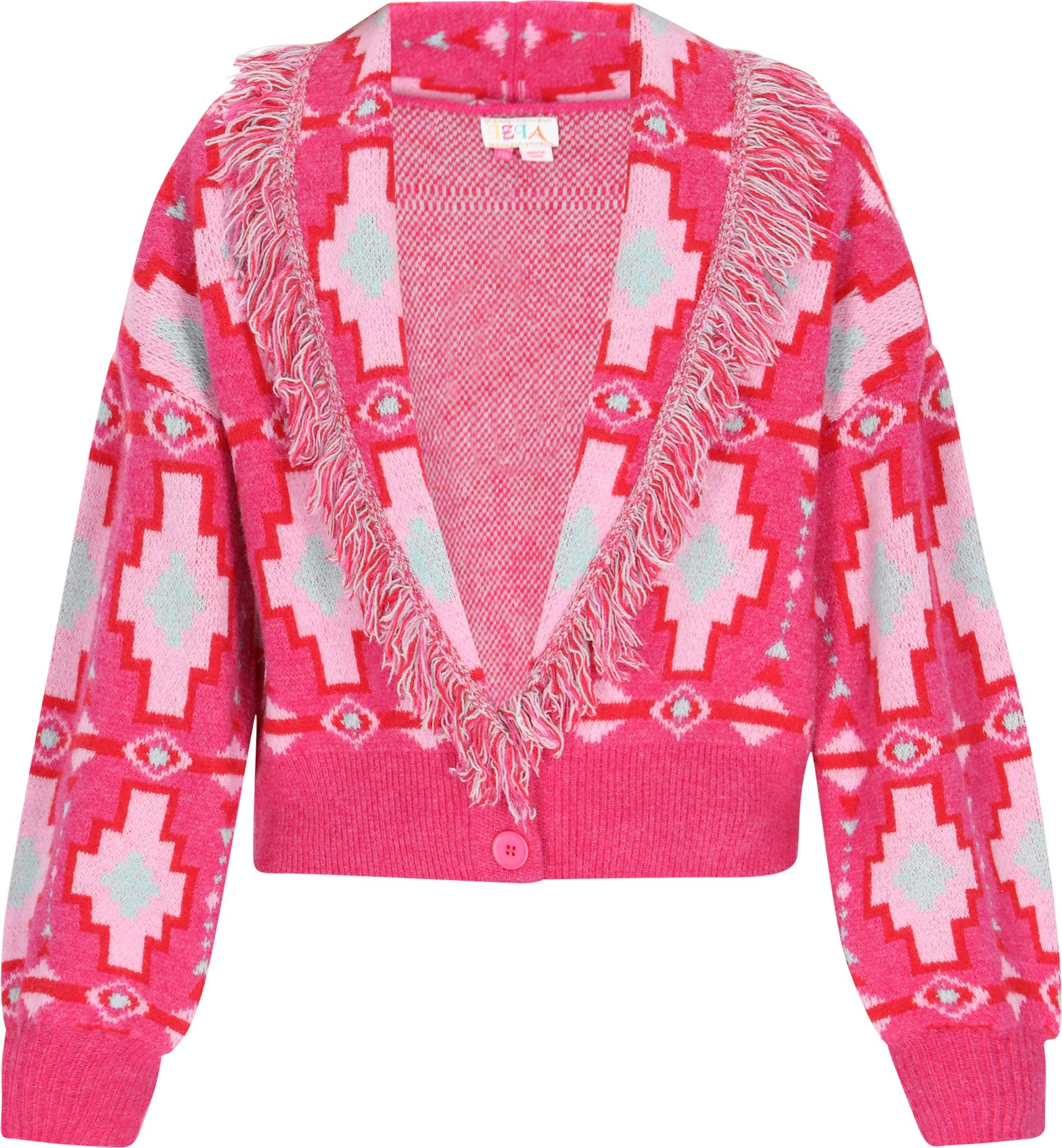 IZIA Strickjacke Frauen fuchsia mehrfarbig