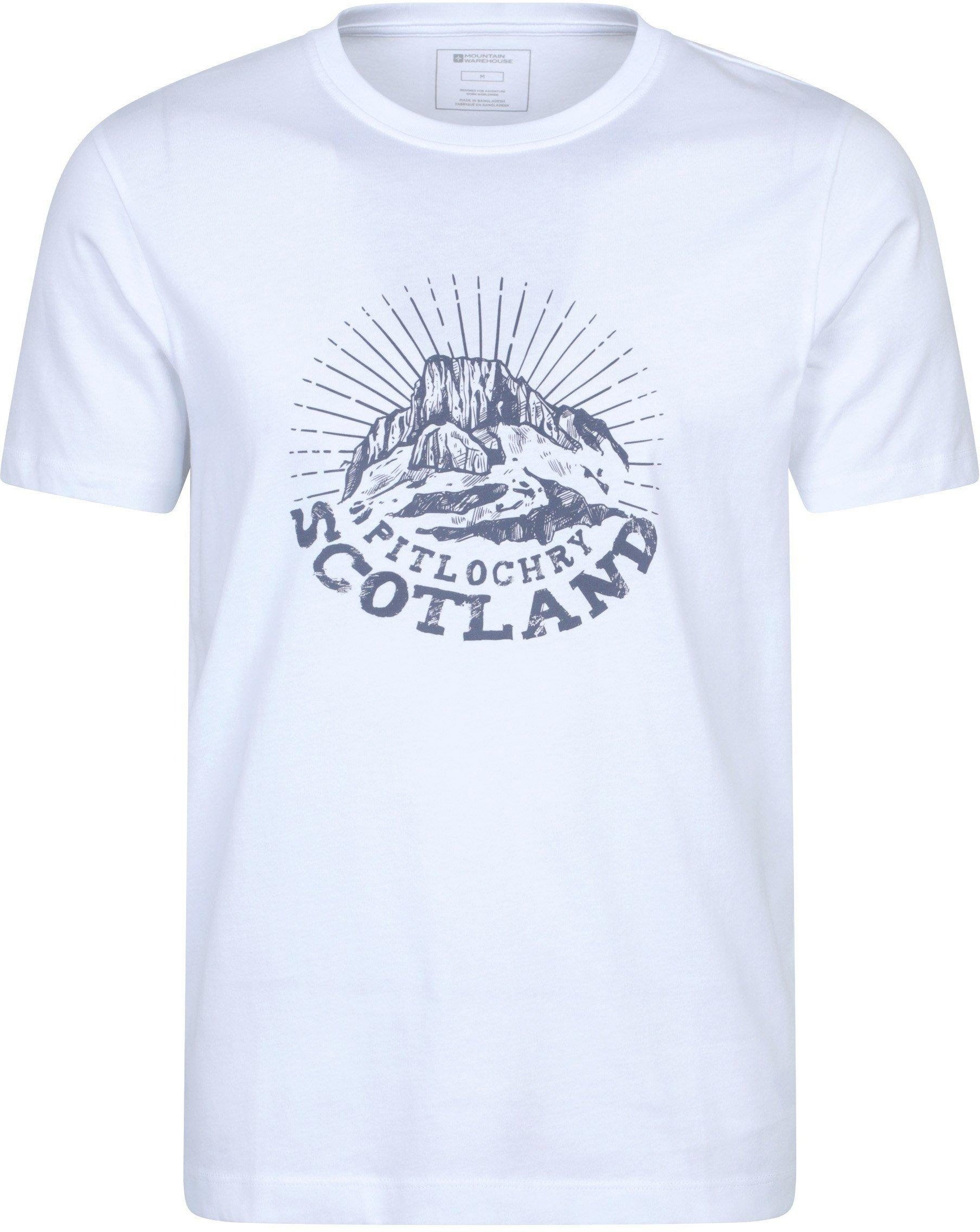 Mountain Warehouse Herren Pitlochry T-Shirt mit kurzen Ärmeln (Weiß)