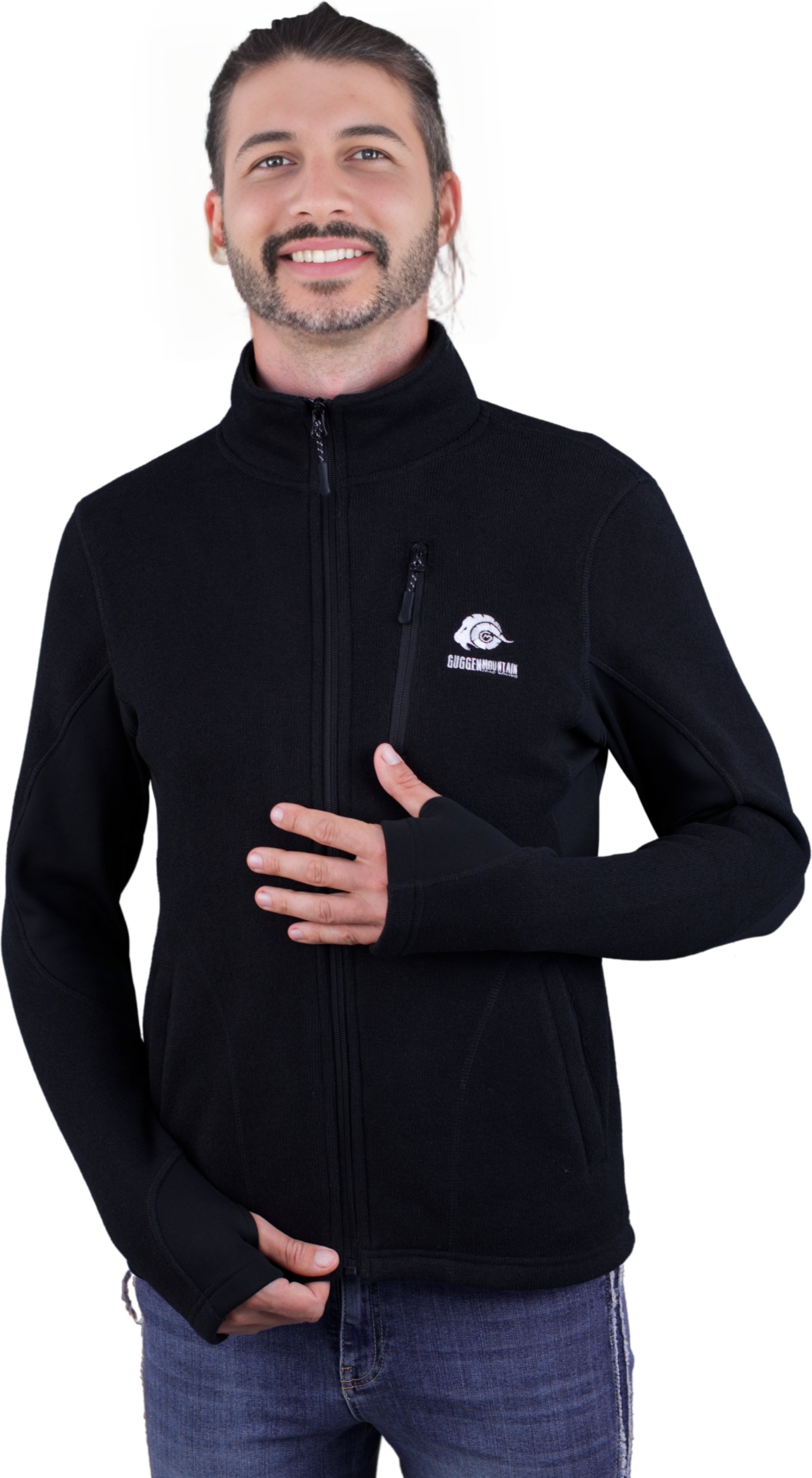 Thumbnail - Herren Fusion Fleecejacke Wanderjacke Schwarz