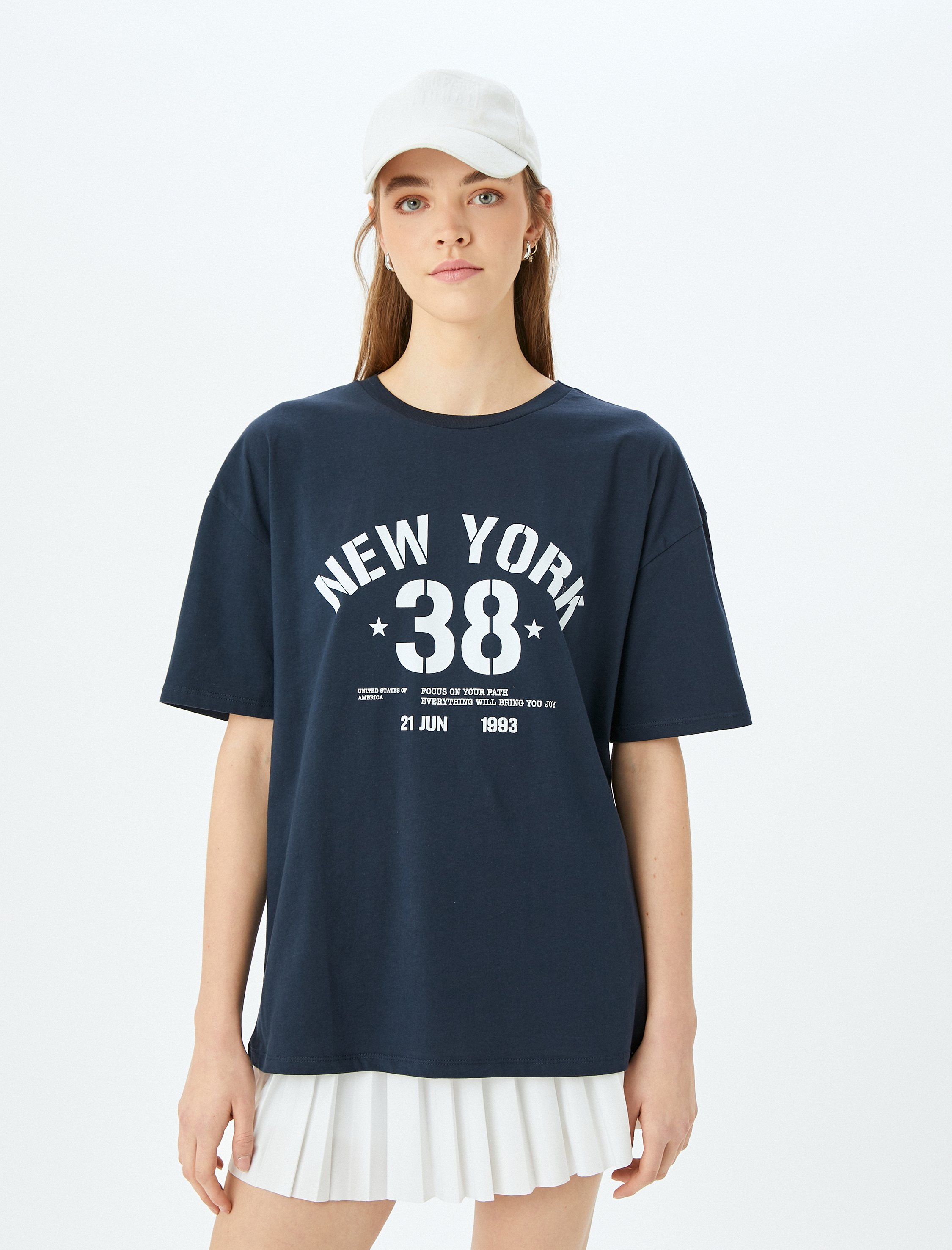 Koton T-shirt Rundhalsausschnitt Kurzärmelig T-shirt