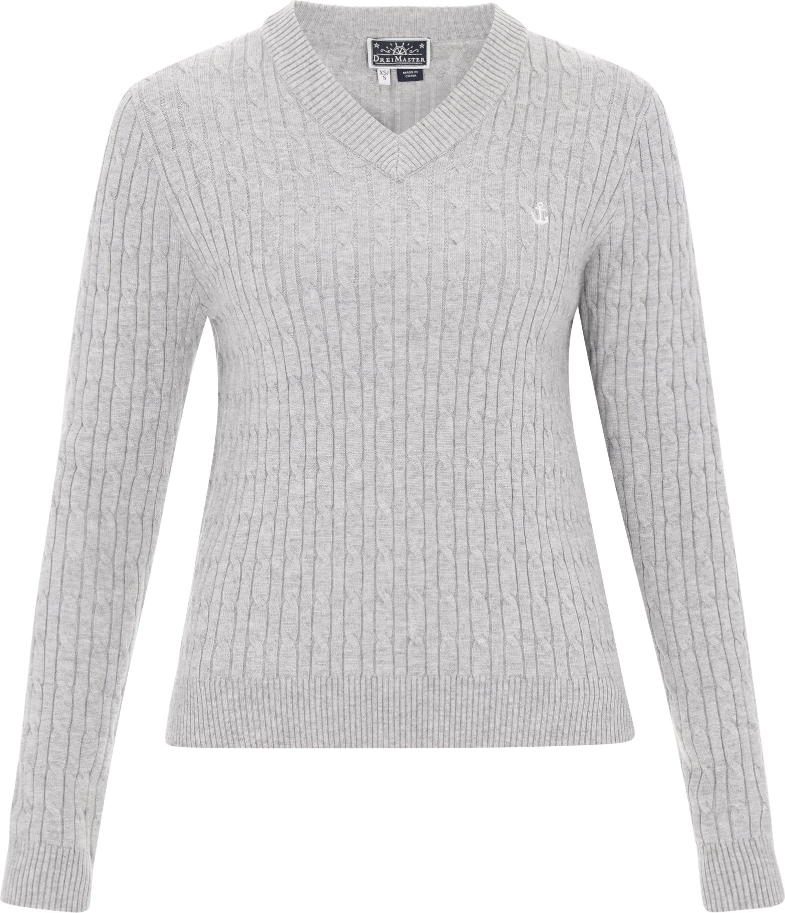 Dreimaster Pullover Frauen HellGrauMelange