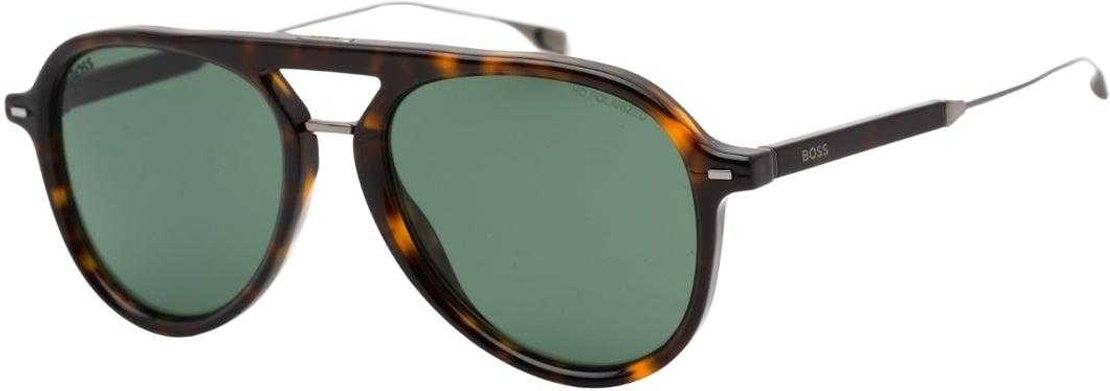 Hugo Boss - Pilotenjacke-Sonnenbrille für Herren, Titanium-Grau (Havannabraun)